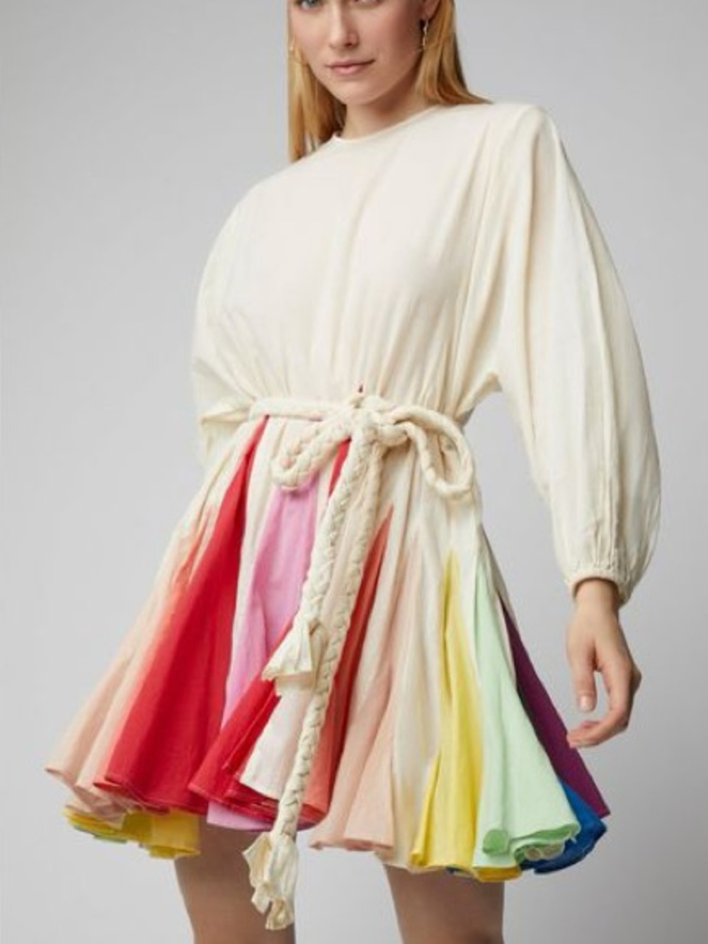 RARE* RHODE Ella Rainbow Color-block Pleat Dress NWOT